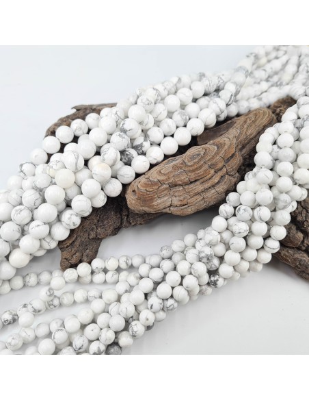 Perle ronde en Howlite