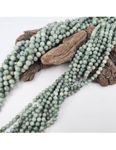 Jade Jadéite , fil de perles rondes en pierre naturelle