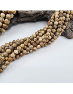 fil de perles rondes en Jaspe Paysage 2
