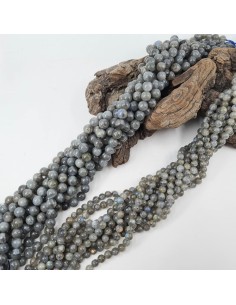 Fil de perles rondes en Labradorite 2