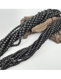 Fil de perles rondes en Lave 2