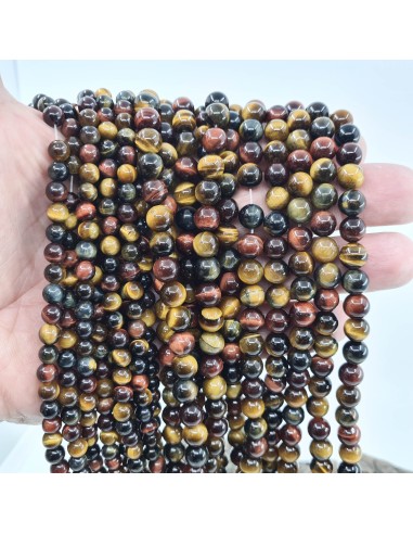 Oeil de Tigre/Taureau/Faucon, fil de perles...