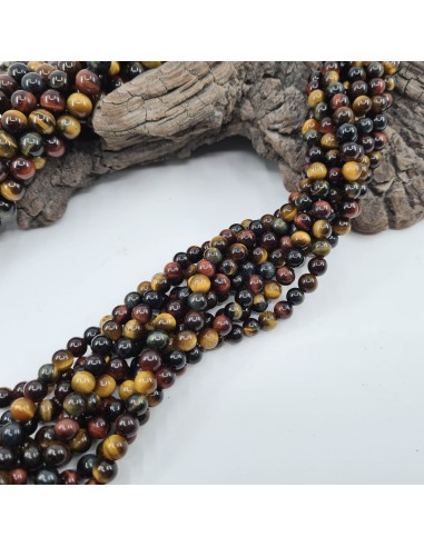 Oeil de Tigre/Taureau/Faucon, fil de perles...
