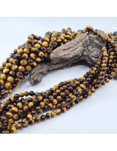 Fil de perles rondes Oeil de Tigre 2