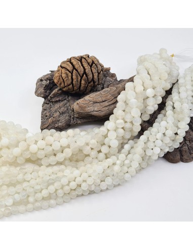 Pierre de Lune, fil de perles rondes en pierre...