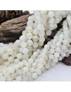 Pierre de Lune, fil de perles rondes en pierre naturelle 2